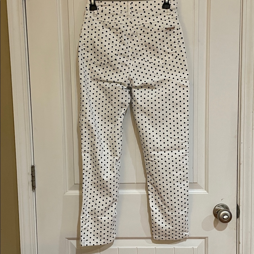 Joseph Ribkoff White and Black Polka Dot Jeans - Picture 5 of 7